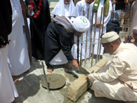 وضع حجر الأساس لإعادة بناء مسجد امتياز